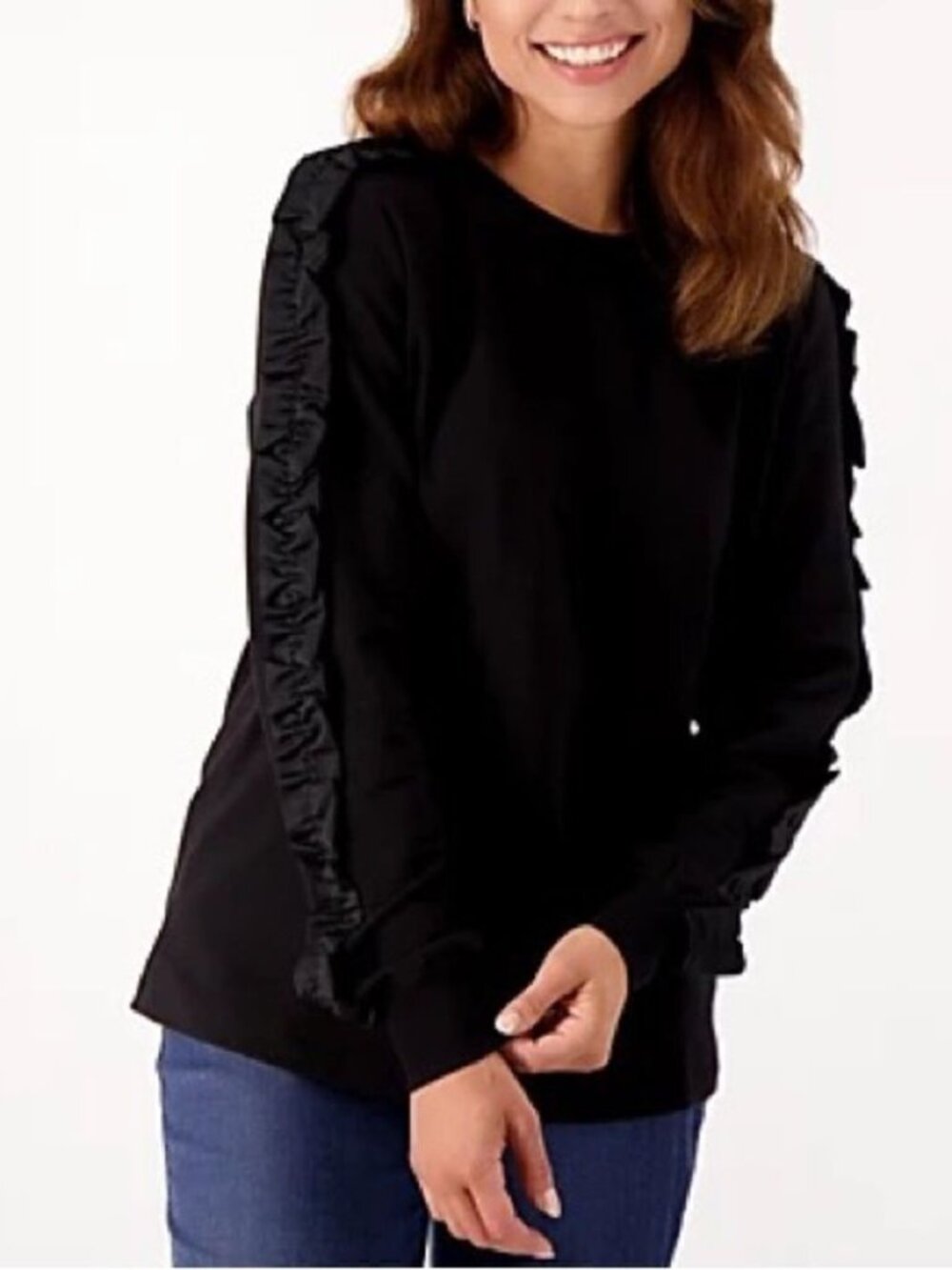 Jason Wu Ruffle Sleeve Sweatshirt